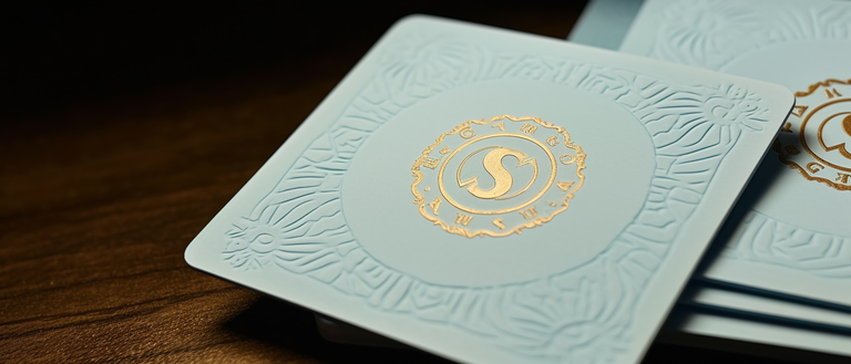 Letterpress Coasters with Foil Stamping